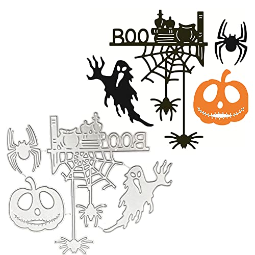 Halloween Metall-Stanzformen, Stanzschablone Scrapbooking Prägeschablonen, Kürbis Metall Stanzformen Schneiden Cutting Dies für DIY Album Scrapbooking Karten Deko von Katutude