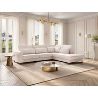 Großes Ecksofa - Ecke rechts - Cord - Beige - TESSIO von Maison Céphy von Maison Céphy