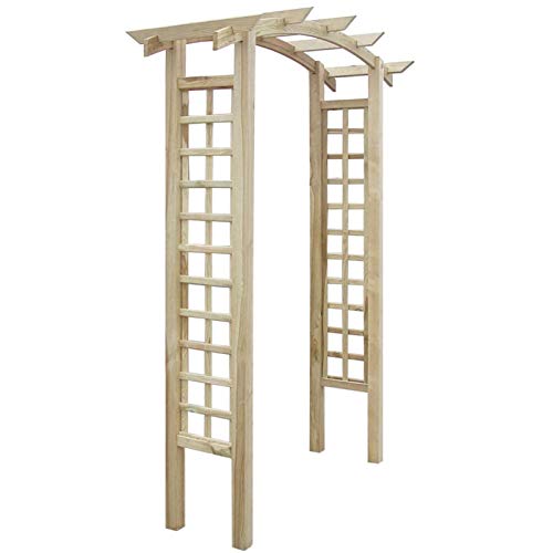 Kavolet Rosenbogen Pergola Gartenbogen rankhilfen für kletterpflanzen, Gartenbögen Rankgitter Garten Spalier Imprägniertes Kiefernholz 150x50x210 cm Holz von Kavolet