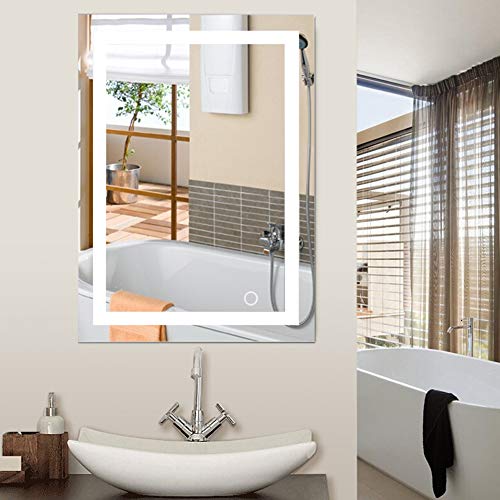 Mupai Badspiegel LED Badezimmerspiegel Beleuchtet Bad Spiegel Wandspiegel (Weiß, B, 60x80cm) von Kedia