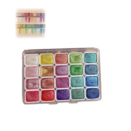 20 Farben Aquarellmalerei Set,Aquarellfarben Set,20 Lebendige Farben in Tragbarer Box,Aquarellfarben Wasserfarben Set,Aquarellfarbkasten,Tragbar Aquarell Malkasten,perfekt für Anfänger und Profis (A) von Keeplus