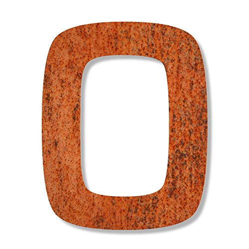 Keilbach, Hausnummer iron.number.240, korrodierter wetterfester Stahl, Typografie Eurostile, Höhe 240 mm, Ziffer 0 von Keilbach