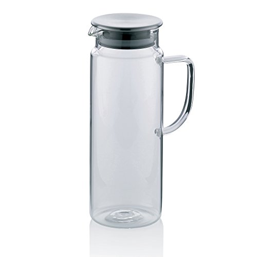 Kela 11397 Saftkrug aus Glas, Edelstahl-Deckel, 1,0 l, Pitcher von kela