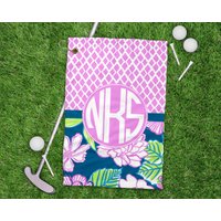Lila Blume Personalisiertes Golf Handtuch, Womans Tennis League Geschenk, Tennis, Mädchen Geschenk von KelsJoyCreative
