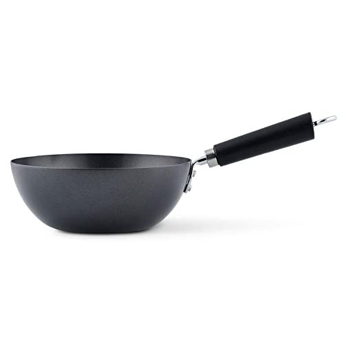 Ken Hom Kleiner Antihaft Mini Wok Induktion 20 cm Wokpfanne aus Karbonstahl mit Phenolharz-Griff von Ken Hom