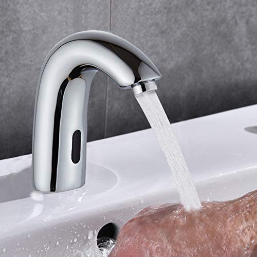 Hochwertig Infrarot Sensor Warm- und Kaltwasser Wasserhahn Bad Automatik Waschtischarmatur Waschbecken Armatur für Badzimmer Sensor Wasserhahn berührungslose für Küche von KenSyuInt