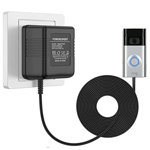 Türklingel Transformatoren 24 V/500mA, Black AC Netzteil Transformatorkabel, Smart Home Zubehör kompatibel mit Ring Video-Türklingel (10M) von Kensbro