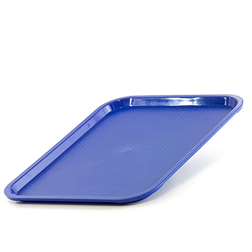 praktisches Servier Tablett Serviertablett Gläsertablett abräumen Gastrotablett rutschhemmend 35 x 27 cm stapelbar Farbe blau Gastronomie Kantine von Kerafactum