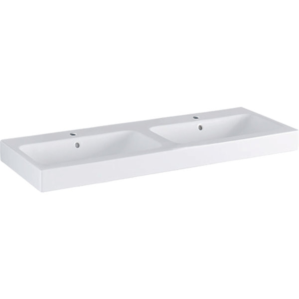 Geberit iCon Doppelwaschtisch 120x48,5cm weiß, 124120, Farbe: Weiß von Keramag GmbH