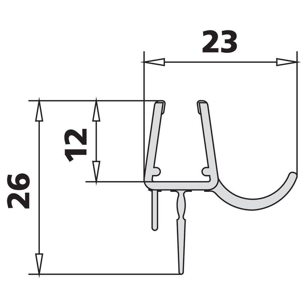 Kermi 3249 1x Dichtleiste DI 3330 17J Länge: 985 mm 2534117 von Kermi