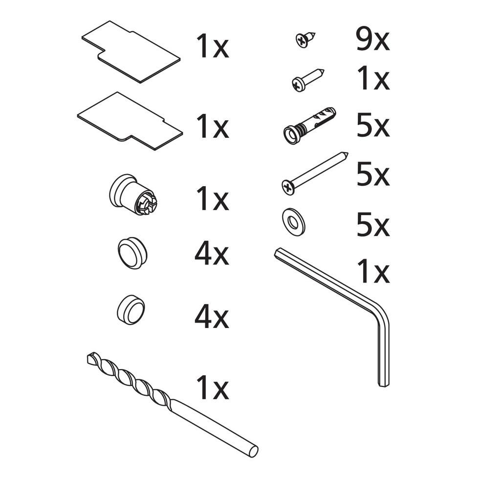 Kermi ZBIN017 Set Montagekleinteile Farbe: weiss 2529178 von Kermi