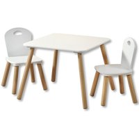 Kesper Kindertisch mit 2 Stühlen, weiß - 3er Set von Kesper
