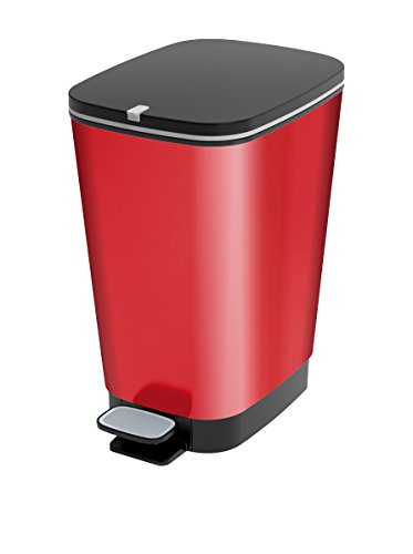 Kis Abfallbehälter Chic 25 Liter in rot, Plastik, 26.5x40.5x45 cm von KIS