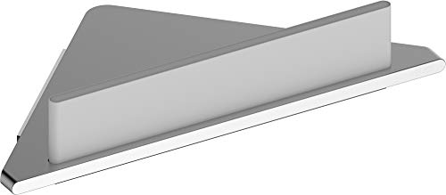 Keuco Eck-Duschablage aus Aluminium, silber eloxiert, inkl. Glas-Abzieher, weiß, 24,2x24,5x6,3cm, Wandmontage in der Dusche, Duschregal, Edition 400 von Keuco