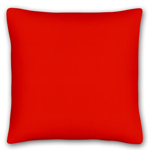 KiGATEX Kissen-Bezug für Deko-Kissen - Kopfkissen-Bezug aus 100% Baumwolle - Einfarbige Kissenhülle mit Reißverschluss - 40 x 40 cm - Rot von KiGATEX