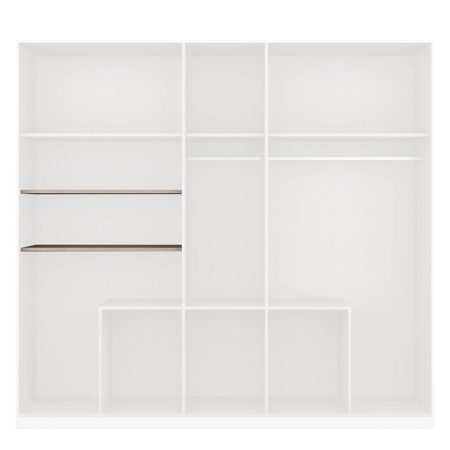 Zubehörpaket Drehtürenschrank KiYDOO III 2-teilig Beige 88x1,6x45 cm (BxHxT) 5-türig Spanplatte Modern von KiYDOO