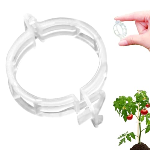 Secured Plastic Plant Clips, Pflanzenclips, Tomaten Klammern, Gesicherter Pflanzen Kunststoff Clip, Tomatenklammern, Pflanzenklammern Klein für Halten Garten Pflanzen Blumen Gemüsefrucht (150, Weiß) von Kidmis