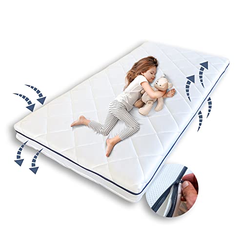 Kindermatratze »AERO PLUS mit einem Klimavlies « 10 cm hoch, Babymatratze 60x120 I 70x140 I 80x160 I 80x180 I 90x200 Matratze für Babybett oder Kinderbett 120 x 60 Körpergewicht bis 60kg von Kids Collective