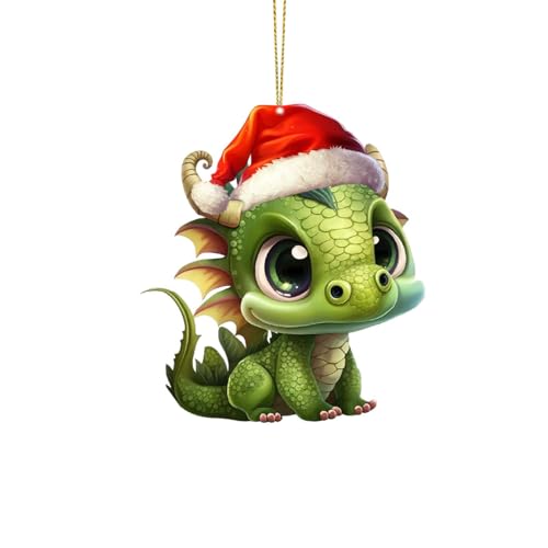 Drachen Weihnachtsanhänger Weihnachtsschmuck Weihnachts Dekoration Hängender Schmuck Christbaumschmuck Weihnachtsschmuck Geschenk Ornamenten für Weihnachtsbaum für Weihnachtsbaum (G, One Size) von Kielsjajd