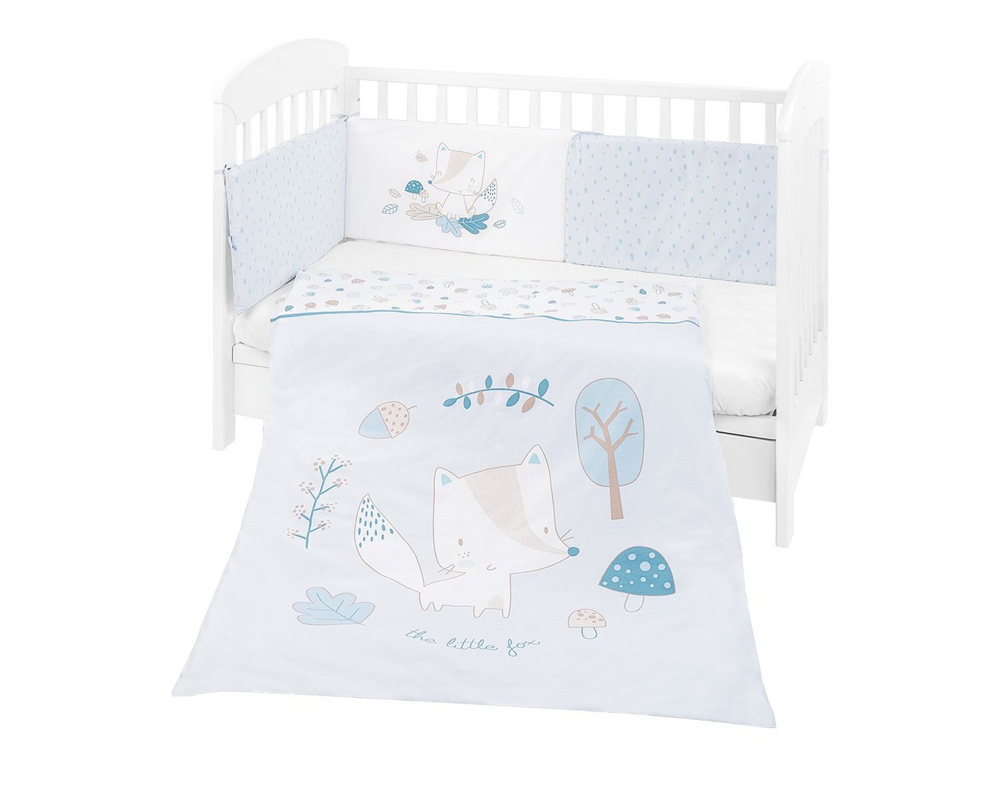 Babybettwäsche Bettwäsche 4-teilig Decke, Kikkaboo, Baumwolle, 4 teilig, 135 x 95 cm Bezug Nestchen Bett 120 x 60 cm von Kikkaboo