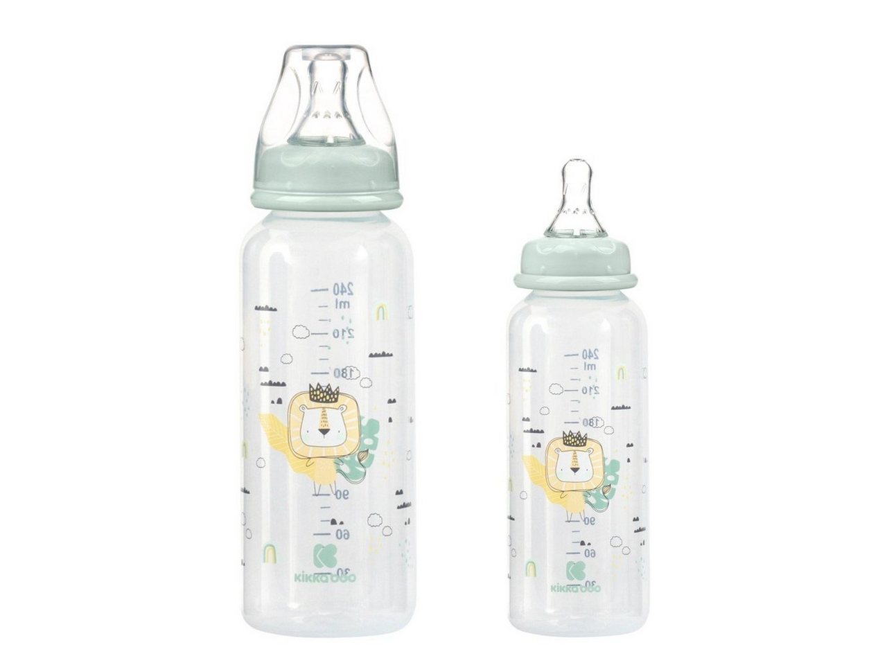 Kikkaboo Babyflasche Babyflasche Savanna PP 240 ml, Silikonsauger Größe M, ab 3 Monaten von Kikkaboo