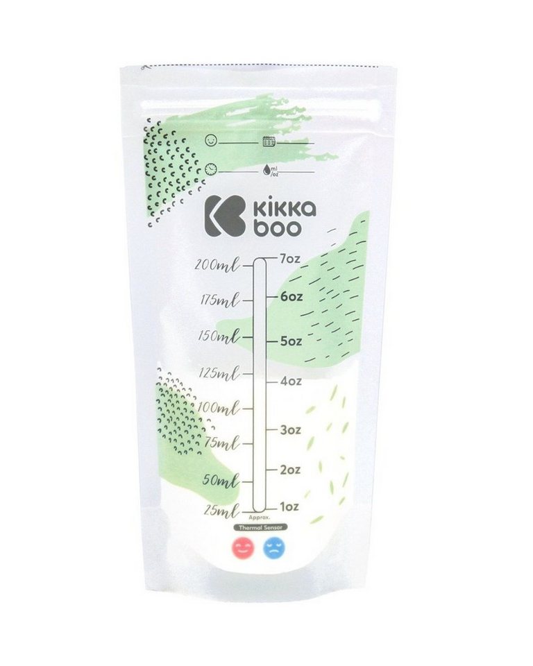 Kikkaboo Muttermilchbeutel Muttermilchbeutel 50 Stück, Temperatursensor, Füllmenge 200 ml von Kikkaboo