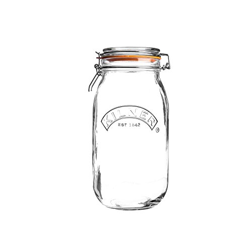 Kilner Rundes Bügelverschluss Glas, 1,5 Liter Einkochglas, transparent von Kilner