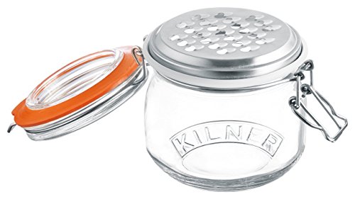 Kilner 0025.841 Reibenset-Edelstahlreibe mit Bügelverschluss Glas, 5 Liter Reibe, transparent von Kilner