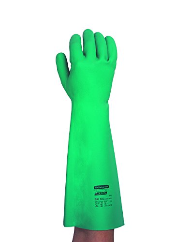 Kimberly Clark 25624 Jackson Safety G80 Nitril-Chemikalienschutzhandschuhe mit Langer Stulpe, Handspezifische Paare, 45 cm, Grün (12-er pack) von KIMBERLY-CLARK