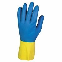 Kimberly Clark 38743 Jackson Safety G80 Neopren-Chemikalienschutzhandschuhe, Handspezifische Paare, 30 cm, Gelb/Blau (60-er pack) von KIMBERLY-CLARK