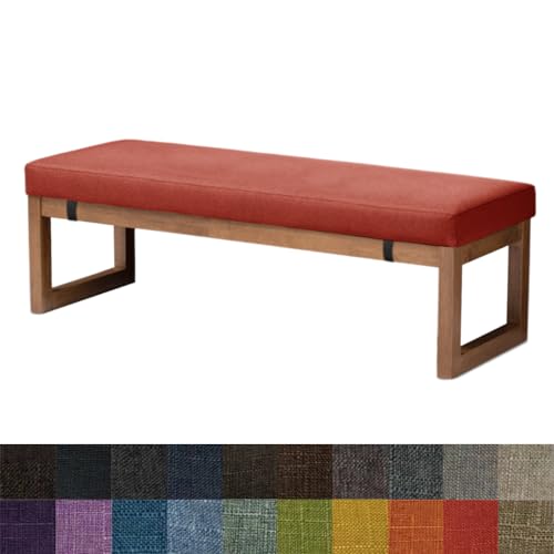 Kimgull Bankauflage Sitzkissen, Bequeme Waschbare Rutschfestes Sitzkissen für Gartenbank Schaukel, Terrasse, Esstisch, Bank, Drinnen, Viele Farben und Größen,(100X40X5CM Karmesinrot) von Kimgull