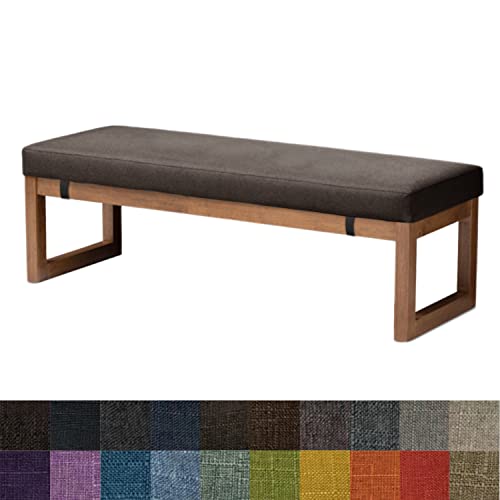 Kimgull Bankauflage Sitzkissen, Bequeme Waschbare Rutschfestes Sitzkissen für Gartenbank Schaukel, Terrasse, Esstisch, Bank, Drinnen, Viele Farben und Größen,(120X35X5CM Braun) von Kimgull