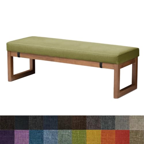 Kimgull Bankauflage Sitzkissen, Bequeme Waschbare Rutschfestes Sitzkissen für Gartenbank Schaukel, Terrasse, Esstisch, Bank, Drinnen, Viele Farben und Größen,(120X40X5CM Fruchtgrün) von Kimgull