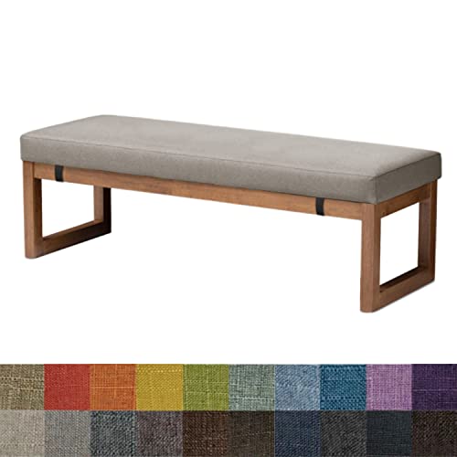 Kimgull Bankauflage Sitzkissen, Bequeme Waschbare Rutschfestes Sitzkissen für Gartenbank Schaukel, Terrasse, Esstisch, Bank, Drinnen, Viele Farben und Größen,(130X45X5CM Grau) von Kimgull