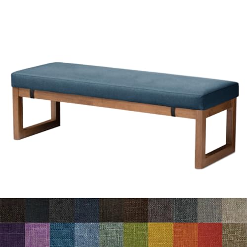 Kimgull Bankauflage Sitzkissen, Bequeme Waschbare Rutschfestes Sitzkissen für Gartenbank Schaukel, Terrasse, Esstisch, Bank, Drinnen, Viele Farben und Größen,(130X50X8CM Marineblau) von Kimgull