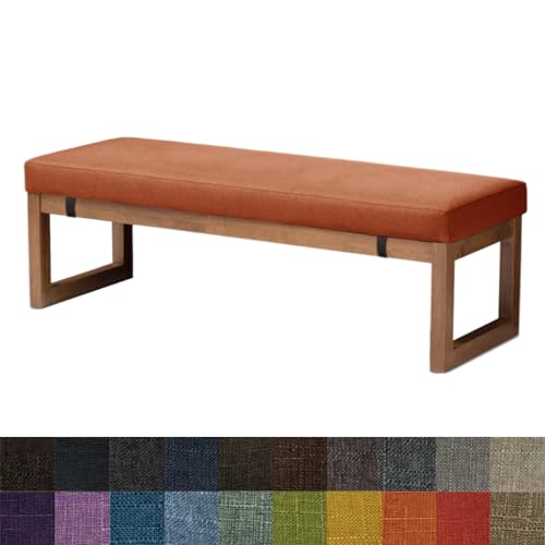 Kimgull Bankauflage Sitzkissen, Bequeme Waschbare Rutschfestes Sitzkissen für Gartenbank Schaukel, Terrasse, Esstisch, Bank, Drinnen, Viele Farben und Größen,(180X35X5CM Orange) von Kimgull