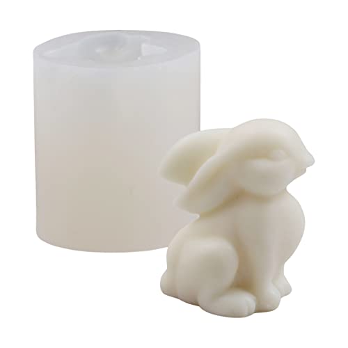 KinMokusei Ostern Kaninchen Silikonform Kerzenformen, 3D Osterhase Silikon Form 3D Kerze Silikonform für Tortendeko, Sojawachs Kerzen, Schokolade, Aromasteinen von KinMokusei