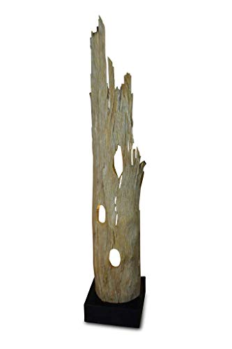 Kinaree Treibholz Stehlampe RANONG - 127cm Stehleuchte aus Teakholz, geeignet für Wohnzimmer, Flur oder Schlafzimmer von Kinaree