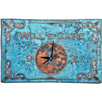 Handgemachte Design Personalisierte Kupfer Wanduhr | Oxidierte Patina Wanddeko Küchen Personalisiertes Geschenk von KingofCopperArt