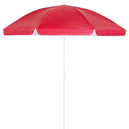 Kingsleeve® Sonnenschirm 200cm UV Schutz 50+ Neigbar mit Erdspieß Tragetasche Wasserabweisend Strand Garten Strandschirm Balkonschirm Gartenschirm Rot von Kingsleeve