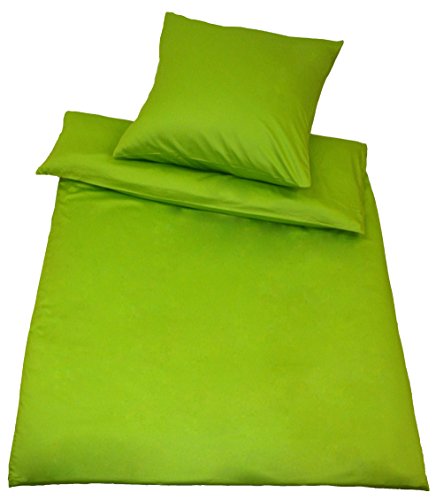 Kinzler Bettwäsche, Baumwolle, grün, 80x80 + 155x200 cm von Kinzler
