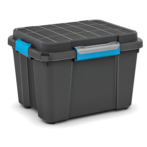 Kis Aufbewahrungsbox Scuba Box 43 Liter in schwarz-blau, Plastik, 59.5x39x34 cm von KIS