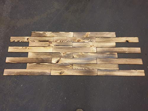 10 Stück Neue geflammte Holz-bretter- Deko-Bastel-Holz aus Nadelholz Schnittholz Holzbretter Kistenbretter (50 x 6,5cm) von Kistenkolli Altes Land