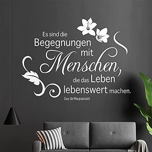 Es sind die Begegnungen mit Menschen,... Wandtattoo in 6 Größen - Wandaufkleber Wall Sticker - Dekoration, Küche, Wohnzimmer, Schlafzimmer, Badezimmer von Kiwistar