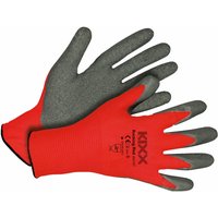 KIXX Handschuhe für die Gartenarbeit - Rot/Grau - Größe 8 von Kixx