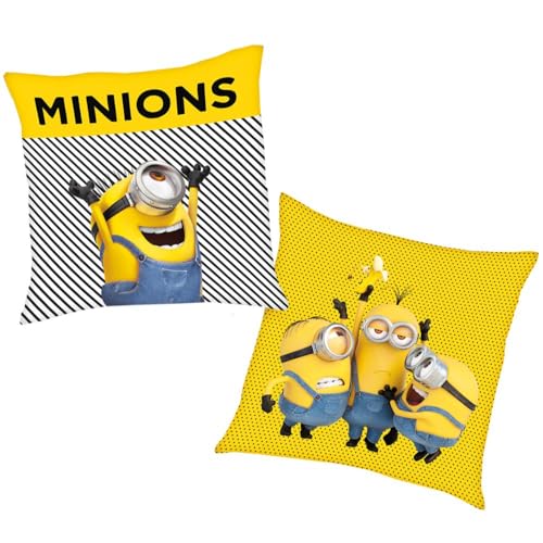 Carl & Team | Minions | 40 x 40 cm | Kinder Deko-Kissen Kuschelkissen von Klaus Herding GmbH