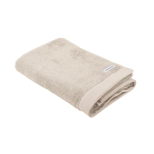 TOM TAILOR Duschtuch, 70x140 cm, 100% Baumwolle/ Frottier, mit zwei Aufhängern und Label mit Logo, COLOR BATH TOWEL Beige (Sunny Sand) von Klaus Herding GmbH