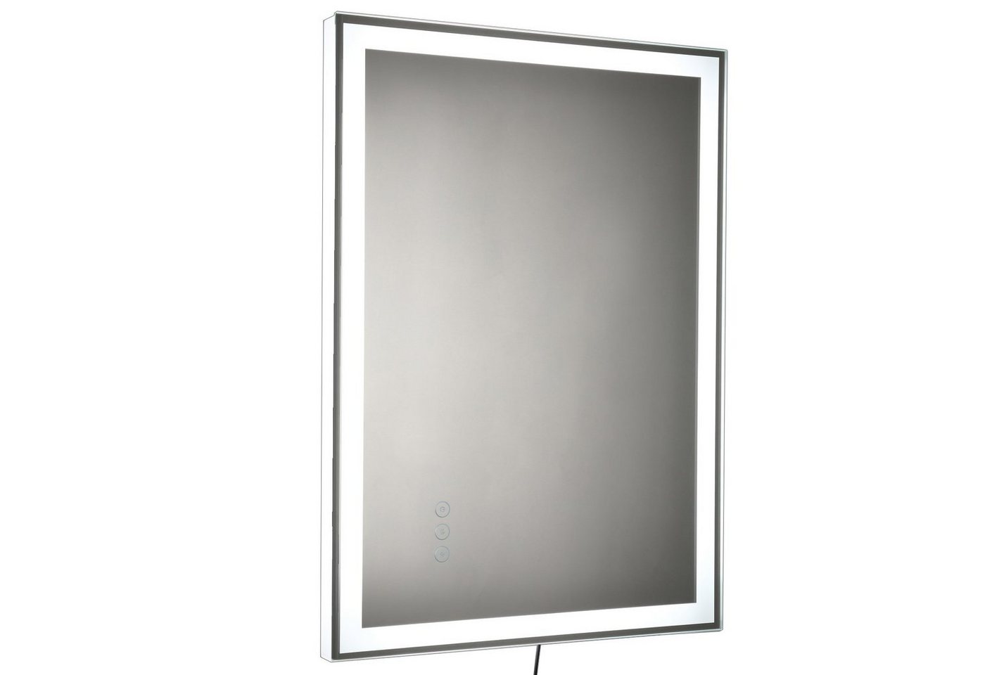 Kleankin Badspiegel mit Antibeschlagsfunktion, Wandspiegel (Set, 1-St., 1 x Badspiegel), Touch-Schalter LED-Spiegel Nebelfreier 3 Farben von Kleankin