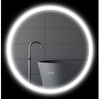 kleankin Badezimmerspiegel  LED Badspiegel mit Touch-Schalter & Memory-Funktion, Ø 80 cm, beschlagfrei  Aosom.de von Kleankin