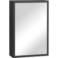 kleankin Spiegelschrank  Moderner Hängeschrank mit Spiegel & 3 Schichten, Schwarz, für Badezimmer, 40x15x60 cm  Aosom.de von Kleankin